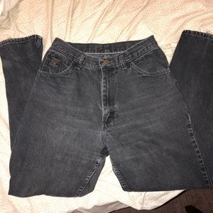 Vintage High Waisted Black Jeans